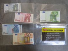 A Euro note set, consisting of 5, 10, 20, 50 and 100 Euro notes, all dated 2002