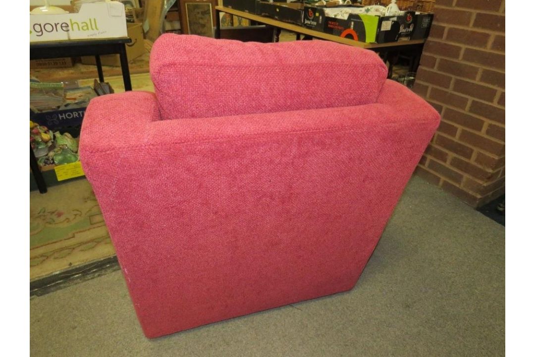 A modern red easy armchair - Image 4 of 4