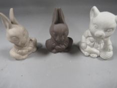 Three small Wedgwood animal figures
