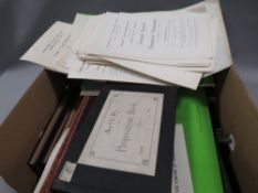 A Box of ephemera to include ancient order of foresters examples