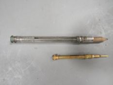 A Victorian pencil and silver calendar pencil