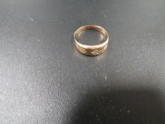 AN ANTIQUE 15ct GOLD RING SET WITH SINGLE DIAMOND, SIZE N HALLMARKED CHESTER 1891