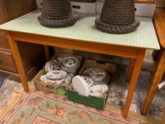 A mid-century rectangular formica top table W 121 cm