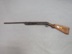 A pre-war break barrel point 177 air rifle with inscription to stock