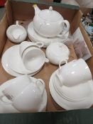 A Wedgwood white bone china tea set etc
