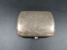 A heavy hallmarked silver cigarette case by Goldsmiths of London, approx weight 112g