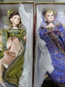 A set of six Queens of Henry VIII boxed collectors dolls