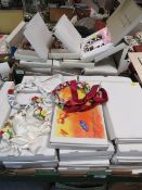 Two trays of hand decorated and painted genuine 'wedding horseshoes for the bride' in gift boxes