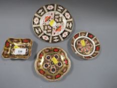 Four pieces of Royal Crown Derby Imari to include an 1128 pin dish