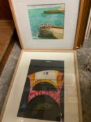 A collection of assorted watercolors and pictures to include engravings and signed watercolors by