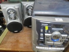 A Zennox music centre hi-fi system with speakers