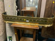 A small antique brass curb fender W 92 cm