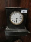 A black slate mantle clock A/F