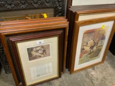 A quantity of assorted canine prints to include Cecil Aldin examples