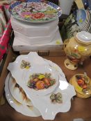 A selection of Aynsley Orchard Gold together with an assortment of collectors plates etc
