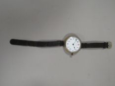 A large antique trench wristwatch by Walter