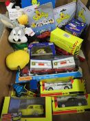 A tray of assorted diecast boxed vehicles to include Sooty character vans, plus a selection of