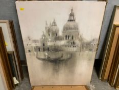 A quantity of assorted pictures and prints to include a Venetian canvas picture, etc.