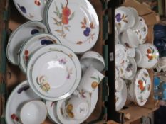 Two boxes of Royal Worcester Evesham dinnerware