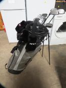 A set of RAM golf clubs and bag