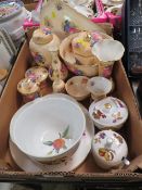 A tray of Royal Worcester Evesham and Crown Stafford Orchard Glory ceramics