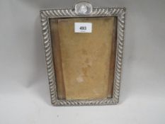 An antique large silver picture frame - Birmingham 1902