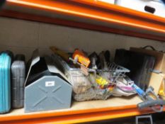 A selection of toolboxes and contents to include sash cramps and chains