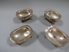 Four hallmarked silver salt dishes, approx. combined weight 104 g