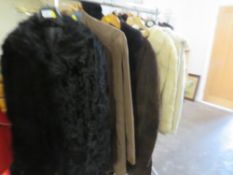 Four vintage jackets / coats to include a Richard Draper sheepskin coat, coney fur jacket etc., plus