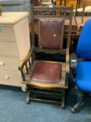 An Edwardian American style rocking chair