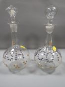 A pair of 19th century decanters marked Scotch & Irish