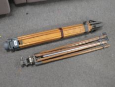 Two vintage tripods