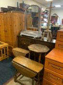 A collection of various items of small furniture etc
