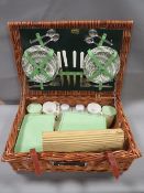 A Brexton picnic basket with contents