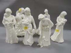 Six Royal Worcester figurines to include Wedding Day