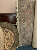 A 20th century Royal Keshan rug 240 x 170 cm together with a smaller modern rug