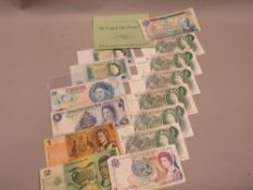 British and Commonwealth banknotes, to include an Isle of Man five pounds