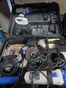 A boxed Einhell tool kit to include disk cutter, jigsaw, drill, cordless screwdriver