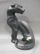 An Austin sculpture of an Art Deco style panther - height 41m