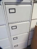 A four drawer filing cabinet