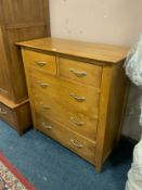 A modern oak Furniture Land style five drawer chest W 98 cm