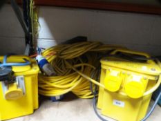 Two 110V transformers and extension leads