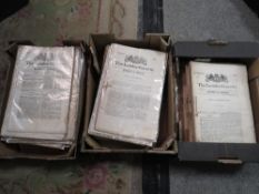 London Gazettes 1840'S & 50'S - A large quantity some earlier 1817, much Military and Naval detail
