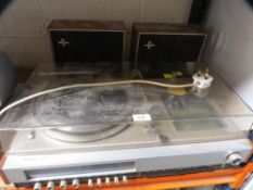 A Philips 802 retro music centre and speakers