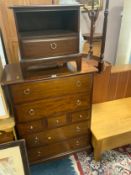A Stag Minstrel seven drawer chest together with a bedside chest
