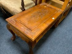 An eastern carved table