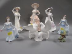 A selection of figurines etc. to include Coalport and Beswick (7)
