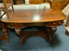 A Victorian mahogany style Duchess dressing table with later top
