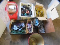 A selection of lights, work lights, bulbs and electriclas