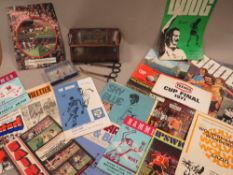 A selection of Wolves FC programmes to include UEFA cup Final signed photo etc also a Newcastle /